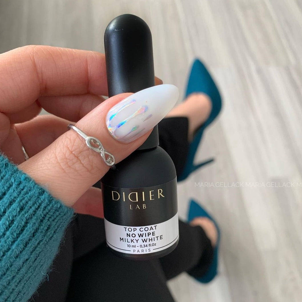 Top coat no wipe, Milky White, Didier lab, 10ml