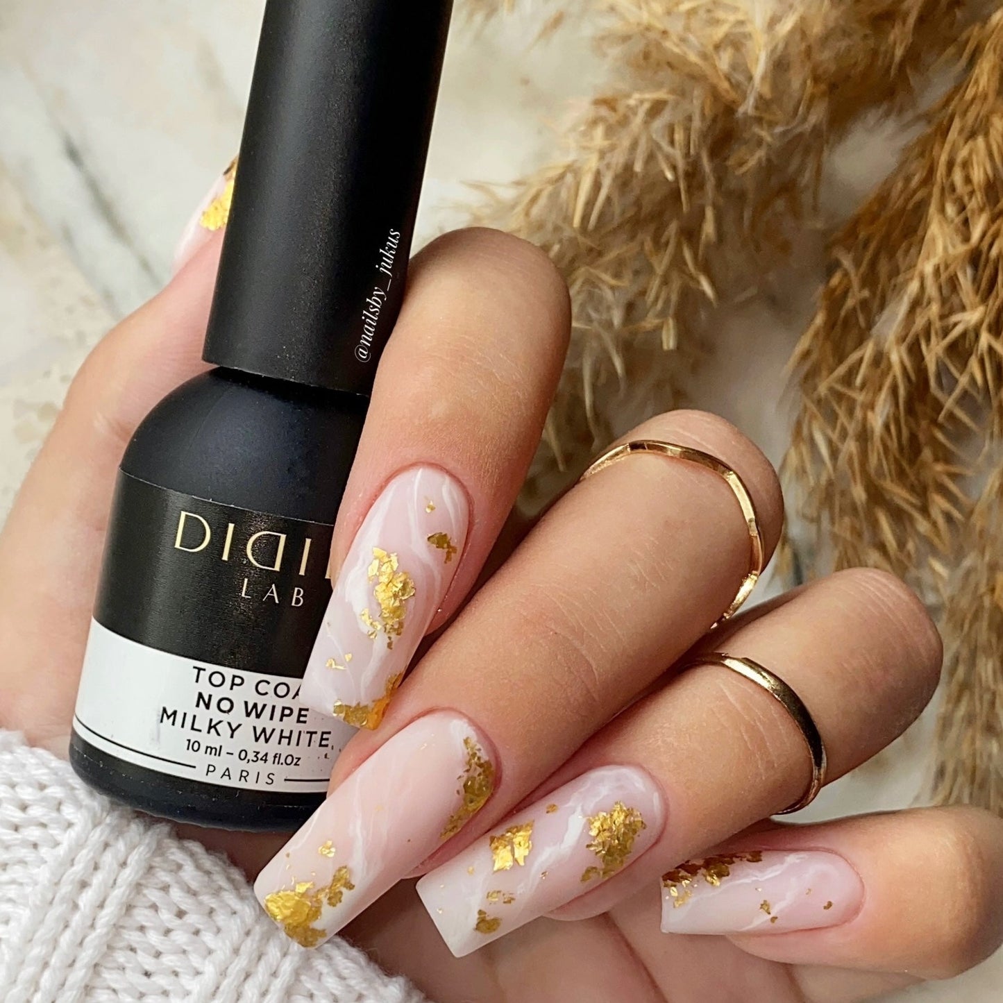 Top coat no wipe, Milky White, Didier lab, 10ml