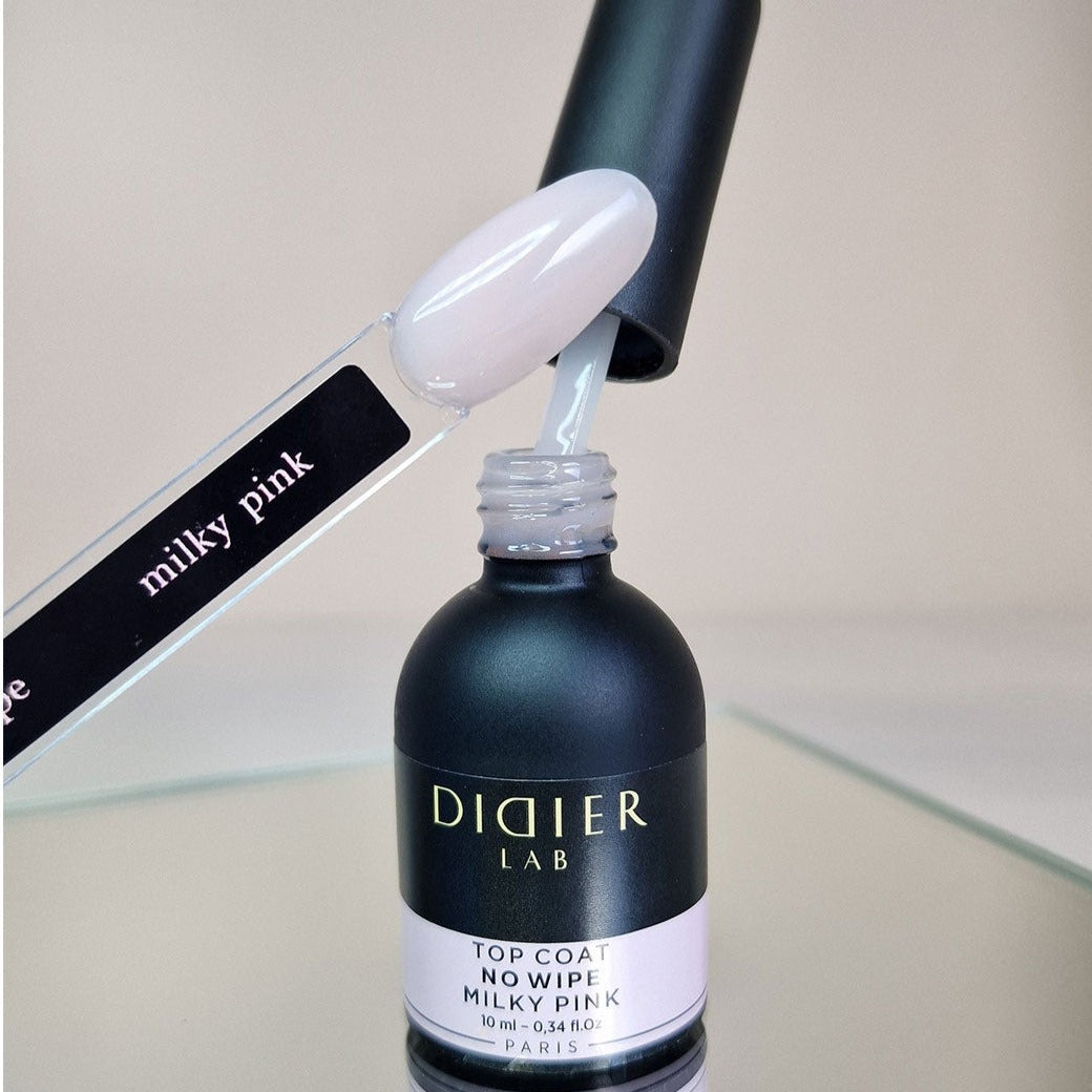 Top coat no wipe, Milky Pink, Didier lab, 10ml